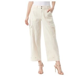 Jessica Simpson Off-White Wide Leg Cargo Pants